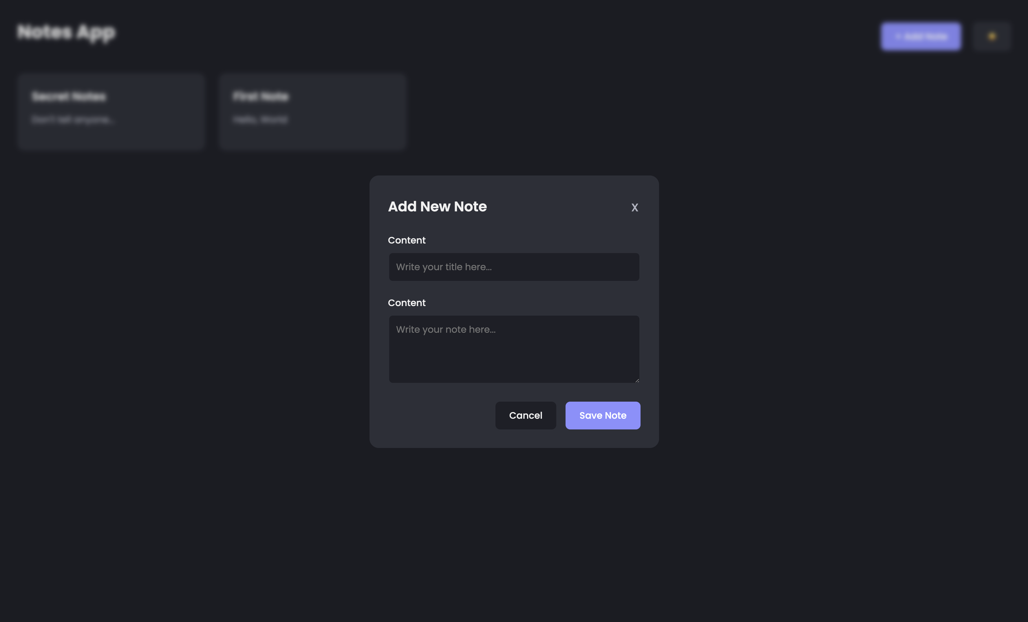Image d'illustration de mon application de prise de note rapide